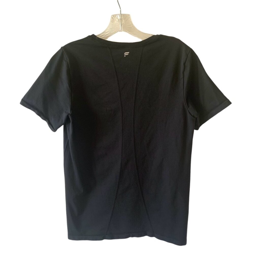 Fabletics Solid Black Short Sleeve Seamless Crewn… - image 5